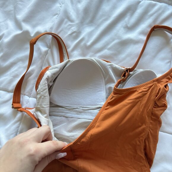 Gottex Womens Size 6 Liv Square Neck One Piece Swimsuit Orange Beach Summer - Picture 6 of 10